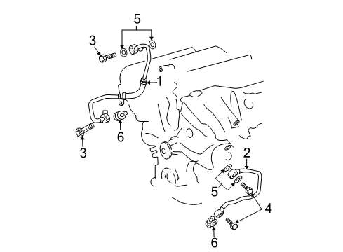 Gasket(For Oil Pipe), Upper Diagram for 90430-16017
