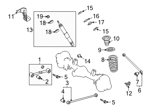2011 Toyota Land Cruiser Upper Control Arm, Rear Driver Side Diagram for 48710-60150