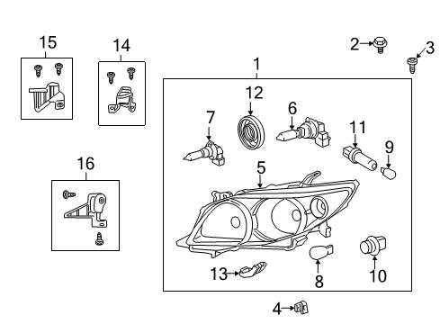 2013 Toyota Corolla Headlamps Diagram