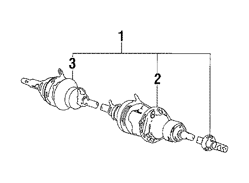 1990 Toyota Camry Drive Axles - Front Diagram