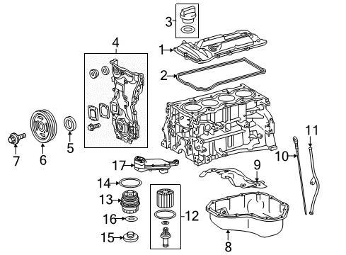 2017 Toyota Camry Engine Parts & Mounts, Timing, Lubrication System Diagram 2 - Thumbnail