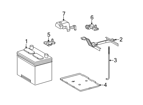 Tray, Battery Diagram for 74431-48051