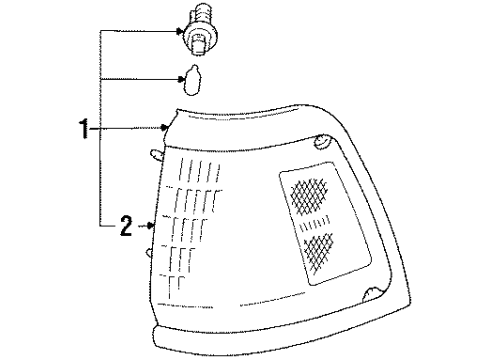 1994 Toyota Pickup Clearance & Park Lamps Diagram