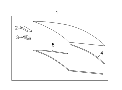 2017 Toyota Avalon Back Glass Diagram