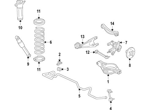 2023 Toyota Venza Suspension Components, Control Arm, Ride Control, Stabilizer Bar Diagram 3 - Thumbnail