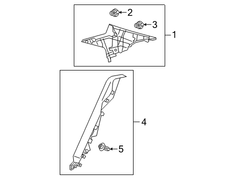 2021 Toyota Corolla Interior Trim - Quarter Panels Diagram 2 - Thumbnail