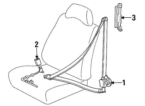 1993 Toyota Corolla Front Seat Belts Diagram