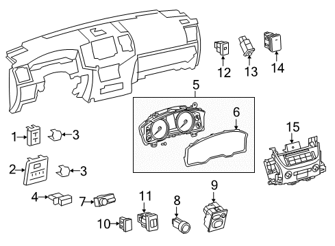 2017 Toyota Land Cruiser Instruments & Gauges Diagram