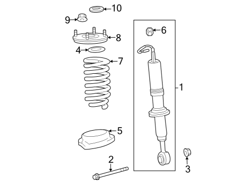 2024 Toyota Sequoia Struts & Components - Front  Diagram 3 - Thumbnail