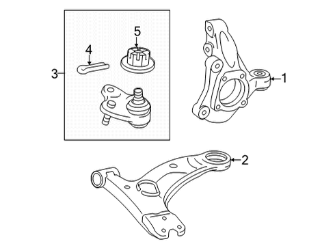 2018 Toyota Mirai Front Suspension Components Diagram