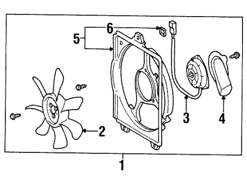 1996 Toyota Paseo A/C Condenser Fan Diagram