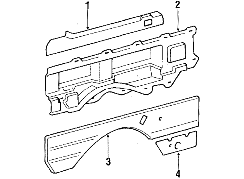 1987 Toyota Van Side Trim Diagram