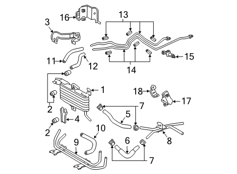 2003 Toyota 4Runner Clip(For Radiator Reserve Tank Hose) Diagram for 90467-A0012
