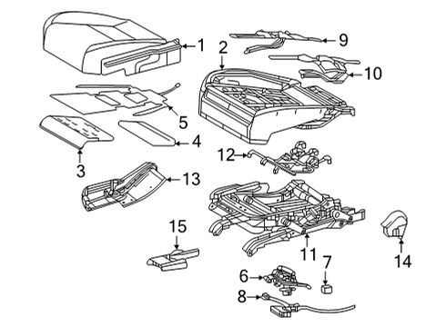 Control Sub-Assembly, Seat Heater, Passenger Side Diagram for 87501-33010