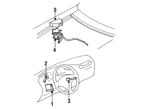 1993 Toyota Land Cruiser Cruise Control System, Electrical Components Diagram