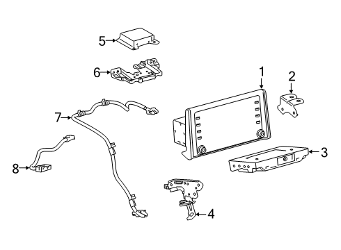 2023 Toyota RAV4 Prime Navigation System Components Diagram