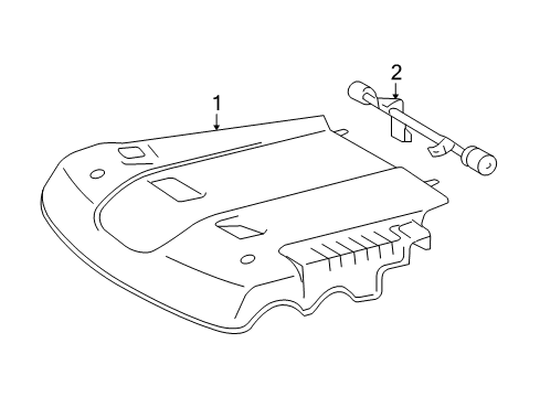 2014 Toyota Tacoma Engine Appearance Cover Diagram