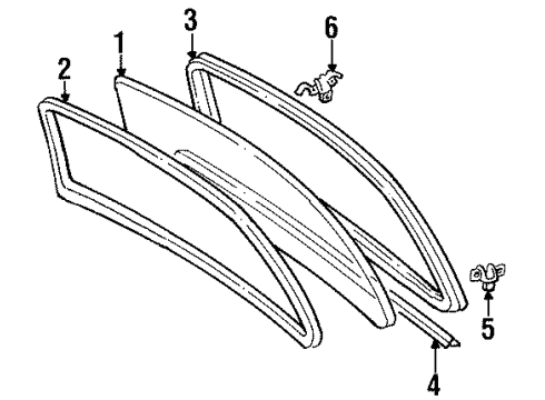 1993 Toyota Corolla Back Glass Diagram