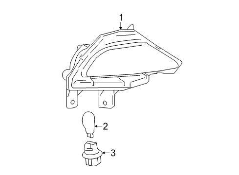 2016 Toyota RAV4 Rear Fog Lamps & Reflex Diagram