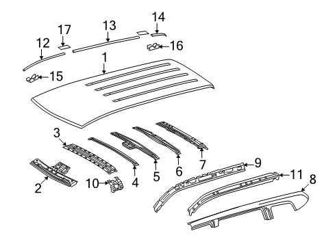 2008 Toyota Highlander Roof & Components Diagram 4 - Thumbnail