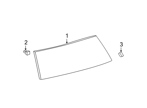 2004 Toyota RAV4 Back Door - Glass & Hardware Diagram