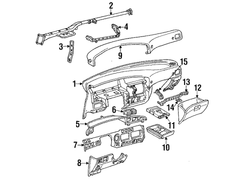 1992 Toyota Land Cruiser Instrument Panel Diagram