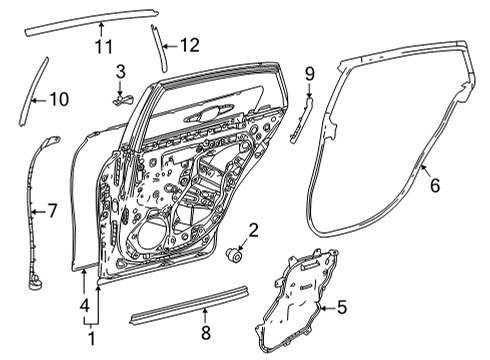 2023 Toyota Mirai Door & Components Diagram 2 - Thumbnail