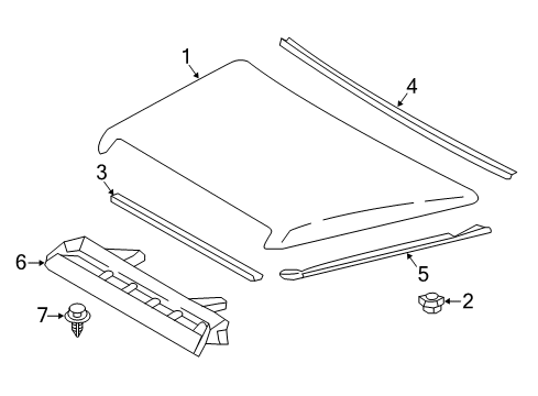 2018 Toyota Tundra Exterior Trim - Hood Diagram
