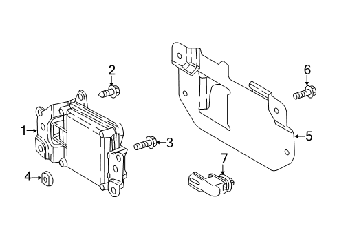 2022 Toyota C-HR Electrical Components - Front Bumper Diagram