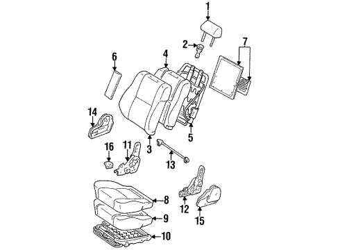 1995 Toyota Land Cruiser Recline Cover, Blue Gray, Passenger Side Diagram for 71811-60010-B0