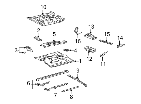 2013 Toyota FJ Cruiser Floor Diagram