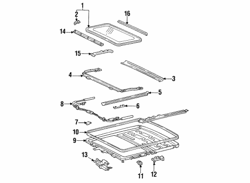 1992 Toyota Land Cruiser Sunroof Diagram