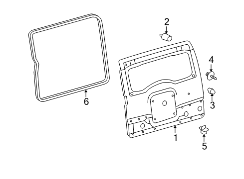 2013 Toyota FJ Cruiser Back Door Diagram