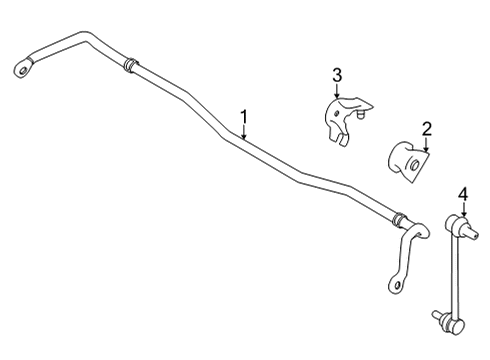 2022 Toyota GR86 Stabilizer Bar & Components - Front Diagram
