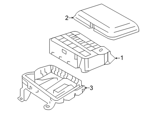 2023 Toyota Tundra Fuse & Relay Box, Driver Side Diagram for 82742-0C010