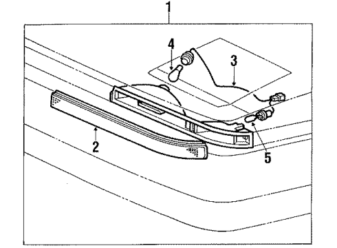 1986 Toyota Supra Park & Signal Lamps Diagram