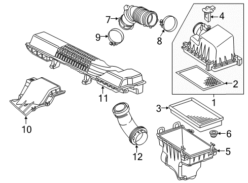 2018 Toyota C-HR Air Intake Diagram