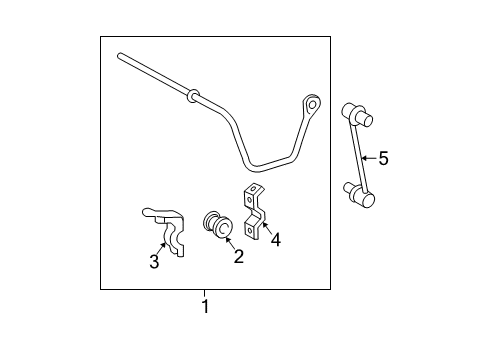 2007 Toyota Solara Rear Suspension Components, Lower Control Arm, Stabilizer Bar Diagram 3 - Thumbnail