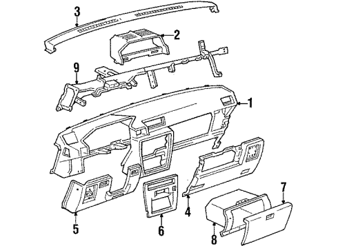 1986 Toyota Cressida Instrument Panel Diagram