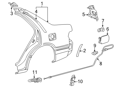 1997 Toyota Camry Fuel Door Diagram