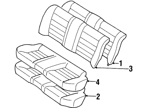 1993 Toyota Corolla Rear Seat Components Diagram