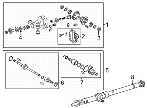 2022 Toyota GR86 Axle & Differential - Rear Diagram