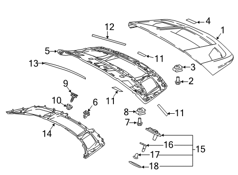 2018 Toyota C-HR Rear Spoiler Diagram