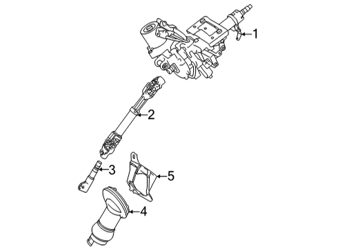 2018 Toyota Mirai Steering Column Assembly Diagram