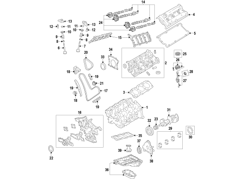 2014 Toyota Tundra Timing Gear Set Diagram for 13070-31030