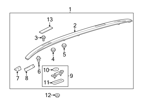 2020 Toyota RAV4 Luggage Carrier Diagram 1 - Thumbnail