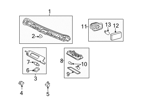 2004 Toyota Solara Interior Trim - Convertible Top Diagram