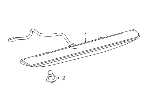 2021 Toyota Prius AWD-e High Mount Lamps Diagram