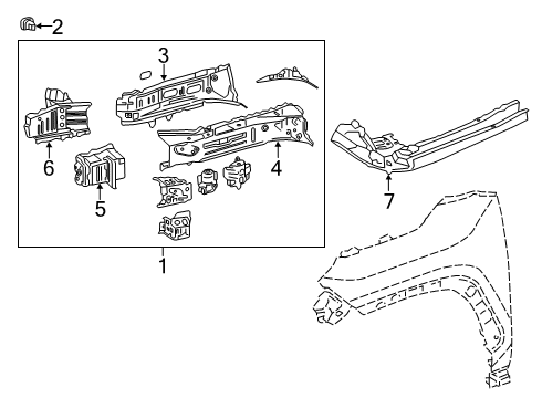 2023 Toyota RAV4 Structural Components & Rails Diagram 4 - Thumbnail