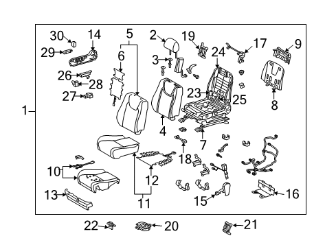 Computer & Switch Assembly, Position Control, Driver Side Diagram for 84070-0E020